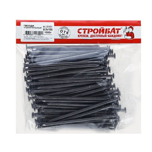 Гвозди  строительные Стройбат 4,0х100 (1,0 кг) картинка